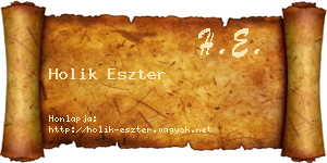 Holik Eszter névjegykártya